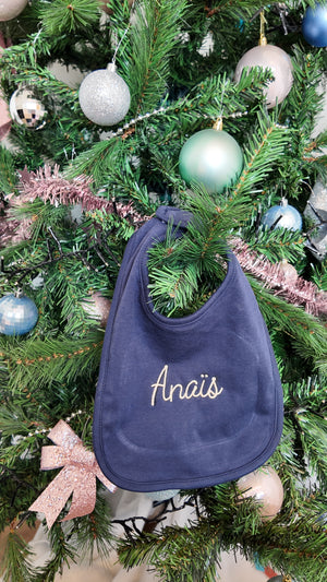 Slabbetje met naam geboortekaartje