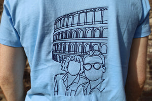 T-shirt met lijntekening achterkant
