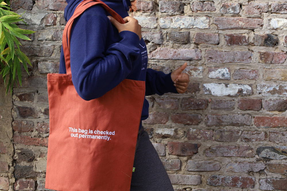 Tote bag met tekst