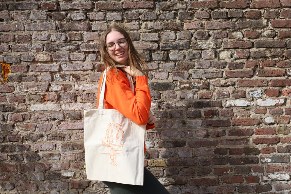 Tote bag met lijntekening