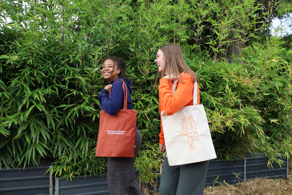 Tote bag met tekst