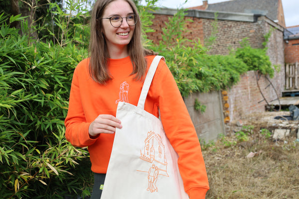 Tote bag met lijntekening