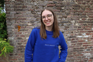 Trui met romeinse cijfers