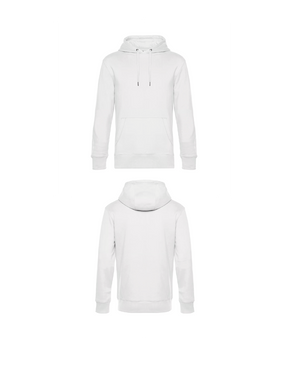 Witte King Hoodie personaliseren met borduring of bedrukking – sterke kwaliteit en mooie pasvorm, professioneel geborduurd en bedrukt door PANTR. in Wevelgem.