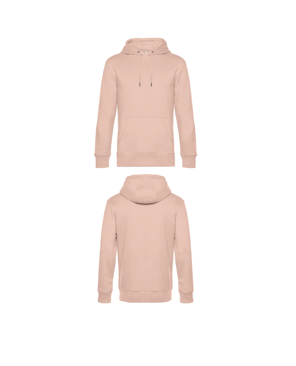 Roze King Hoodie personaliseren met borduring of bedrukking – sterke kwaliteit en mooie pasvorm, professioneel geborduurd en bedrukt door PANTR. in Wevelgem.