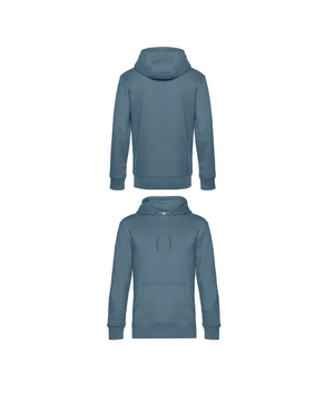 Nordic blauwe King Hoodie personaliseren met borduring of bedrukking – sterke kwaliteit en mooie pasvorm, professioneel geborduurd en bedrukt door PANTR. in Wevelgem. 