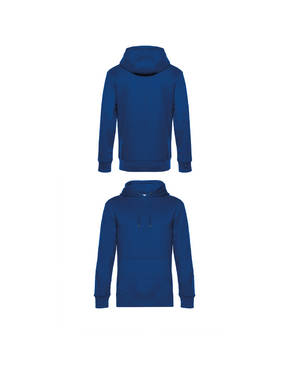 Royal blauwe King Hoodie personaliseren met borduring of bedrukking – sterke kwaliteit en mooie pasvorm, professioneel geborduurd en bedrukt door PANTR. in Wevelgem.