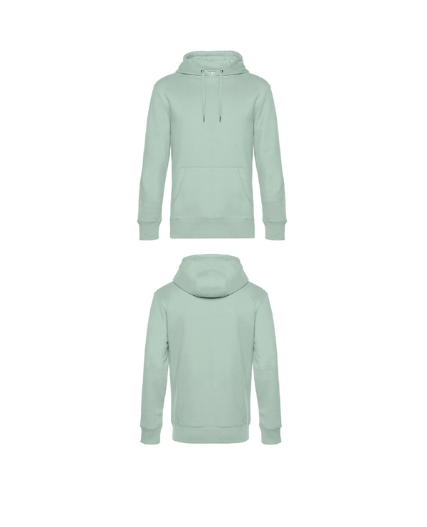 Licht groene King Hoodie personaliseren met borduring of bedrukking – sterke kwaliteit en mooie pasvorm, professioneel geborduurd en bedrukt door PANTR. in Wevelgem.