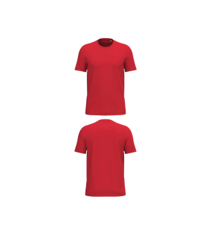 Rood Premium T-shirt personaliseren met borduring of bedrukking – ecologisch materiaal, comfortabele pasvorm en luxe uitstraling, professioneel geborduurd en bedrukt door PANTR. in Wevelgem.