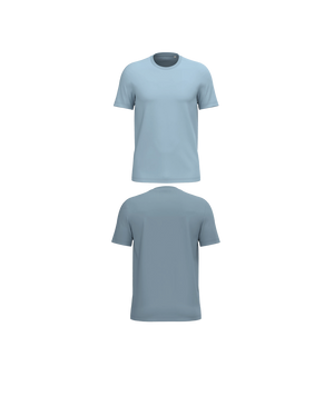 Licht blauw Premium T-shirt personaliseren met borduring of bedrukking – ecologisch materiaal, comfortabele pasvorm en luxe uitstraling, professioneel geborduurd en bedrukt door PANTR. in Wevelgem.