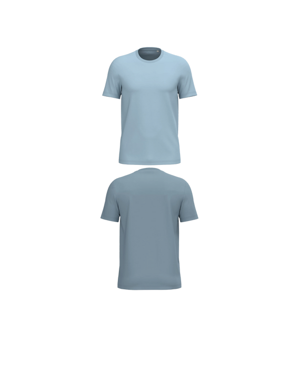 Licht blauw Premium T-shirt personaliseren met borduring of bedrukking – ecologisch materiaal, comfortabele pasvorm en luxe uitstraling, professioneel geborduurd en bedrukt door PANTR. in Wevelgem.