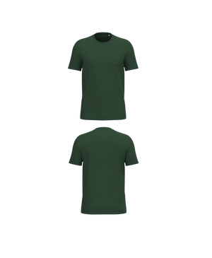 Donker groen Premium T-shirt personaliseren met borduring of bedrukking – ecologisch materiaal, comfortabele pasvorm en luxe uitstraling, professioneel geborduurd en bedrukt door PANTR. in Wevelgem.