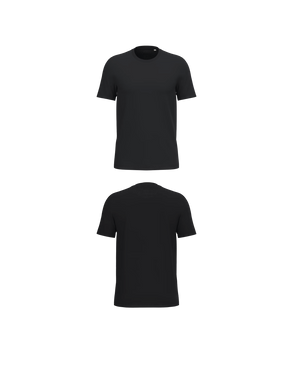 Zwart Premium T-shirt personaliseren met borduring of bedrukking – ecologisch materiaal, comfortabele pasvorm en luxe uitstraling, professioneel geborduurd en bedrukt door PANTR. in Wevelgem.