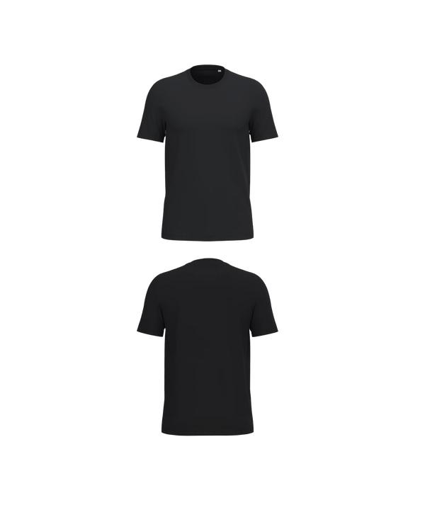 Zwart Premium T-shirt personaliseren met borduring of bedrukking – ecologisch materiaal, comfortabele pasvorm en luxe uitstraling, professioneel geborduurd en bedrukt door PANTR. in Wevelgem.