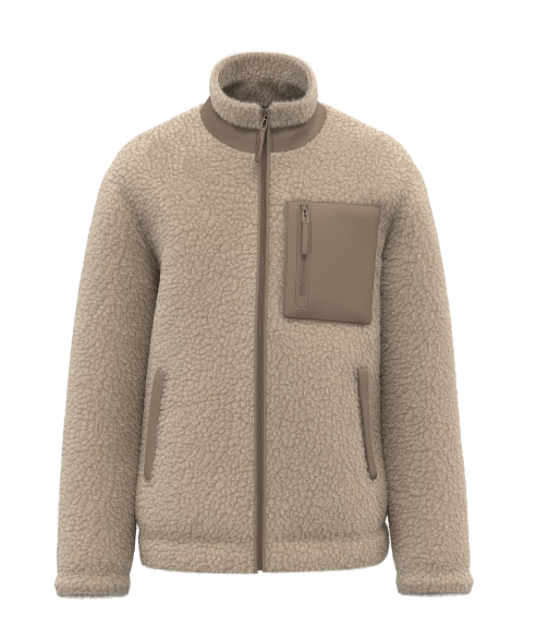 Sherpa jas met initialen