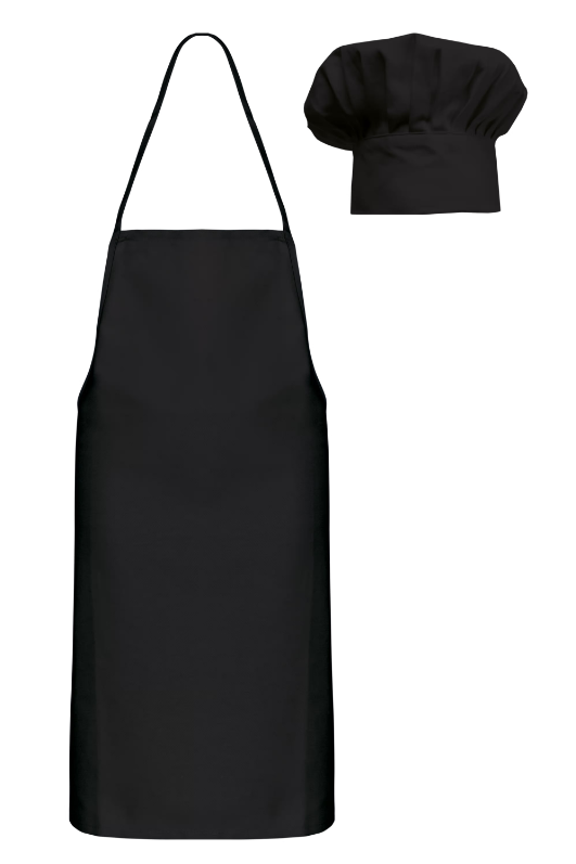 Kinderschort en koksmuts met naam