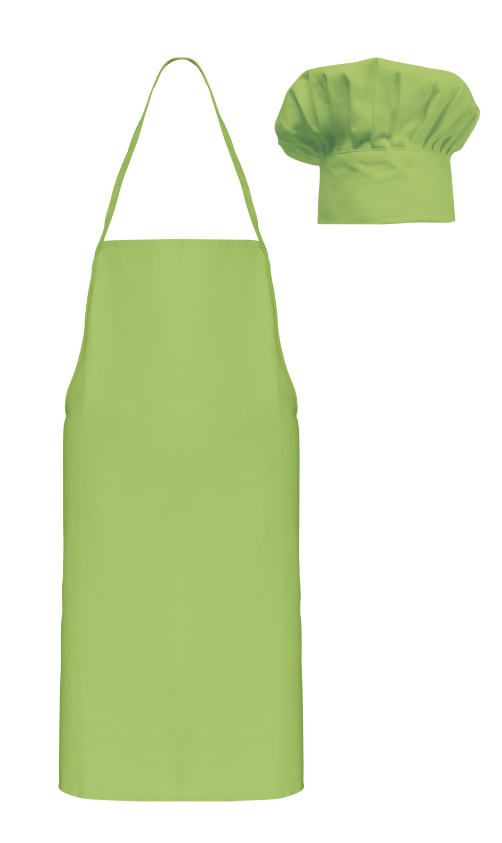 Kinderschort en koksmuts met naam