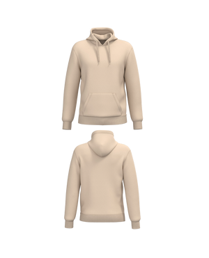 Beige Essential Hoodie personaliseren met borduring of bedrukking – professioneel geborduurd en bedrukt door PANTR. in Wevelgem.