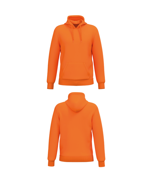 Oranje Essential Hoodie personaliseren met borduring of bedrukking – professioneel geborduurd en bedrukt door PANTR. in Wevelgem.