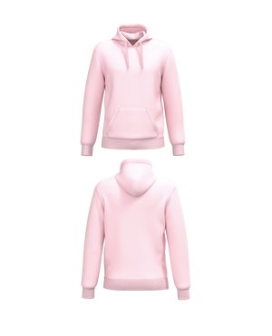 Roze Essential Hoodie personaliseren met borduring of bedrukking – professioneel geborduurd en bedrukt door PANTR. in Wevelgem.