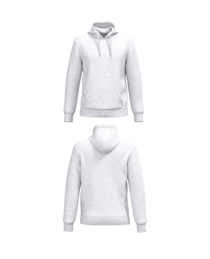 Ash heather Essential Hoodie personaliseren met borduring of bedrukking – professioneel geborduurd en bedrukt door PANTR. in Wevelgem.