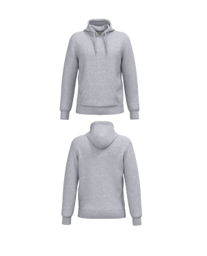 Heather grey Essential Hoodie personaliseren met borduring of bedrukking – professioneel geborduurd en bedrukt door PANTR. in Wevelgem.