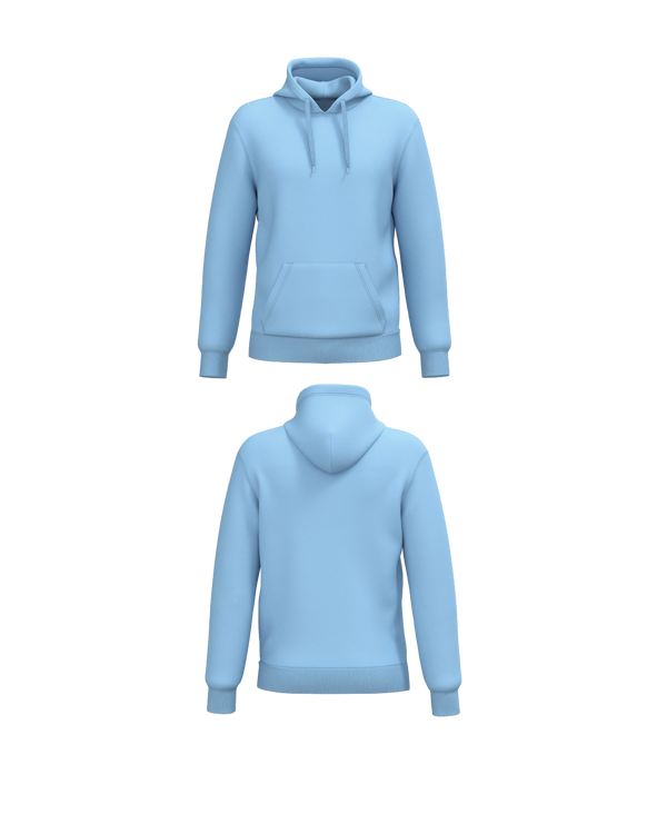 Licht blauwe Essential Hoodie personaliseren met borduring of bedrukking – professioneel geborduurd en bedrukt door PANTR. in Wevelgem.