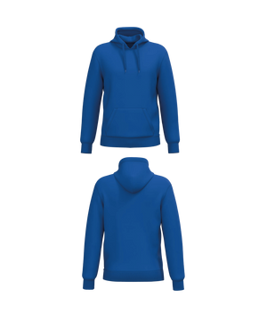 Royal blauwe Essential Hoodie personaliseren met borduring of bedrukking – professioneel geborduurd en bedrukt door PANTR. in Wevelgem.