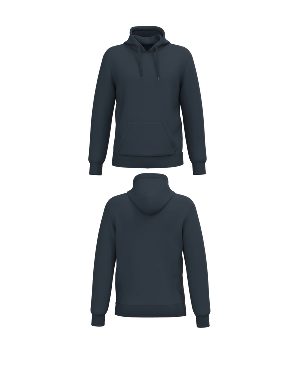 Navy blauwe Essential Hoodie personaliseren met borduring of bedrukking – professioneel geborduurd en bedrukt door PANTR. in Wevelgem.