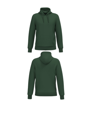 Donker groene Essential Hoodie personaliseren met borduring of bedrukking – professioneel geborduurd en bedrukt door PANTR. in Wevelgem.
