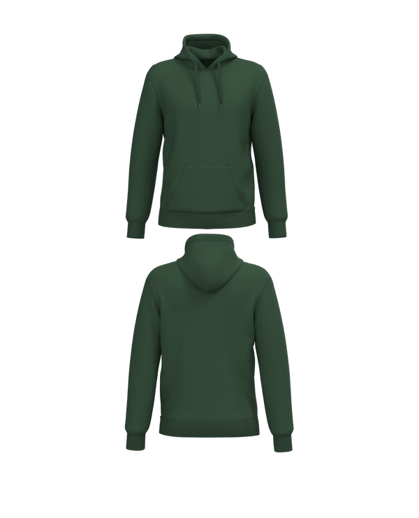 Donker groene Essential Hoodie personaliseren met borduring of bedrukking – professioneel geborduurd en bedrukt door PANTR. in Wevelgem.