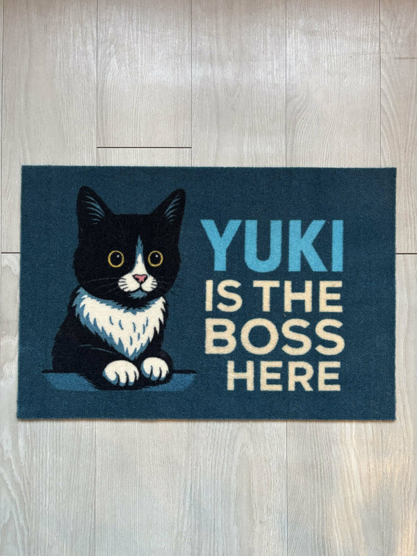 Deurmat met huisdier als tekening