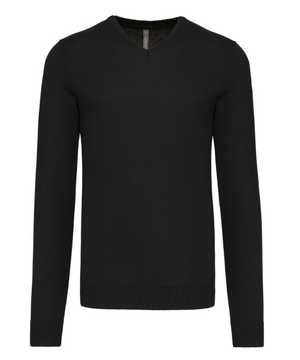 Gebreide v-neck trui met initialen