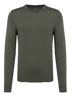 Gebreide v-neck trui met initialen