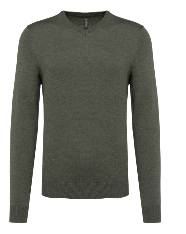 Gebreide v-neck trui met initialen