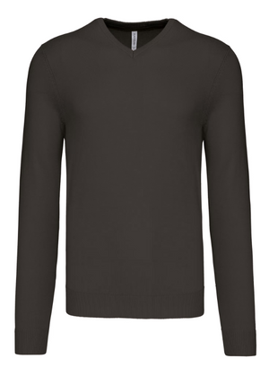 Gebreide v-neck trui met initialen