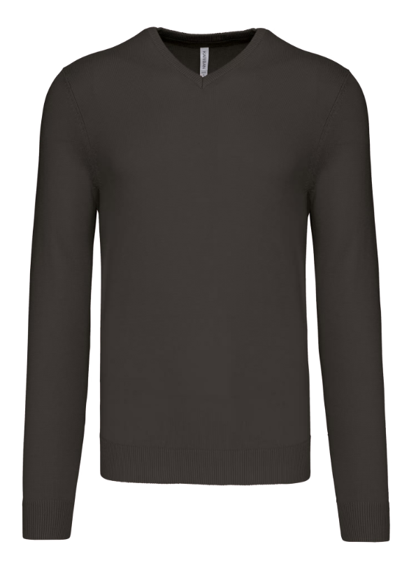 Gebreide v-neck trui met initialen