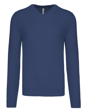 Gebreide v-neck trui met initialen