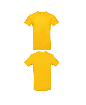 Gele Essential T-shirt personaliseren met borduring of bedrukking – comfortabel en veelzijdig, professioneel geborduurd en bedrukt door PANTR. in Wevelgem.