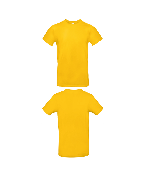 Gele Essential T-shirt personaliseren met borduring of bedrukking – comfortabel en veelzijdig, professioneel geborduurd en bedrukt door PANTR. in Wevelgem.