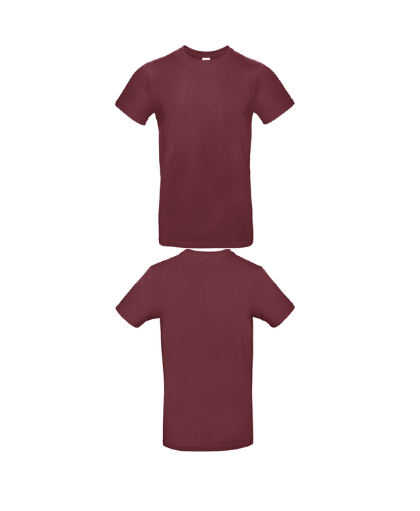 Bordeaux Essential T-shirt personaliseren met borduring of bedrukking – comfortabel en veelzijdig, professioneel geborduurd en bedrukt door PANTR. in Wevelgem.