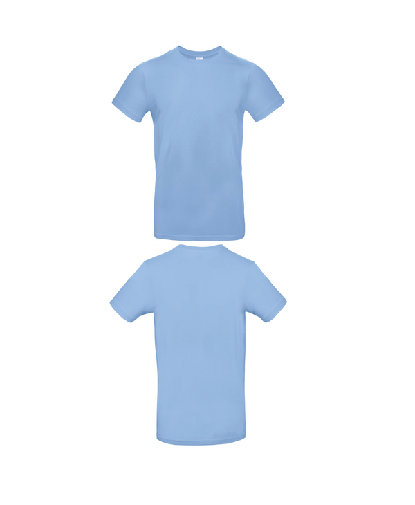 Licht blauwe Essential T-shirt personaliseren met borduring of bedrukking – comfortabel en veelzijdig, professioneel geborduurd en bedrukt door PANTR. in Wevelgem.