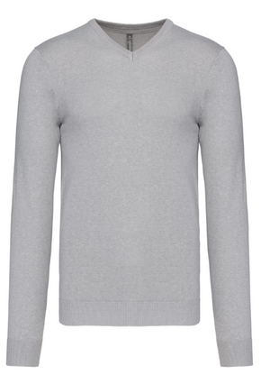 Gebreide v-neck trui met initialen