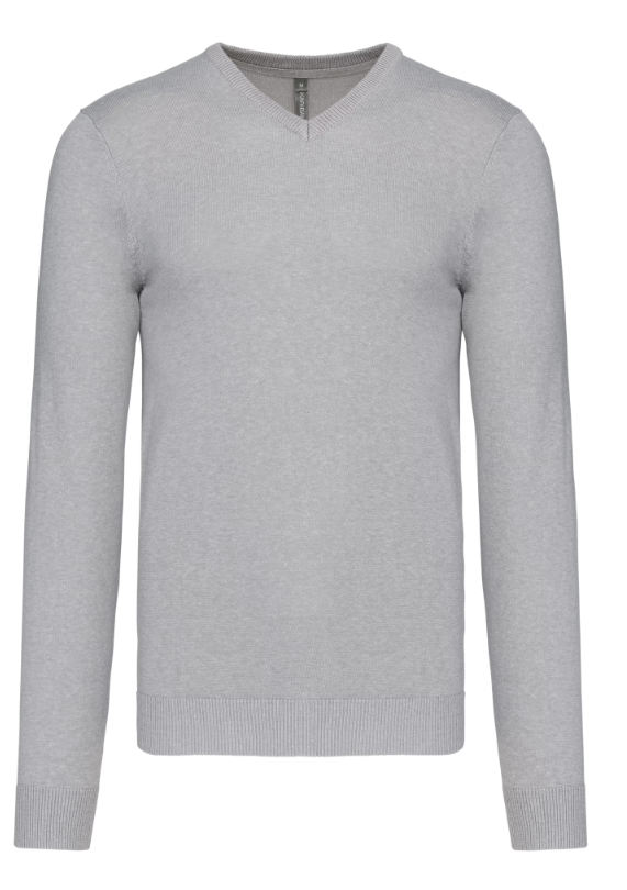 Gebreide v-neck trui met initialen