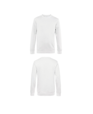 Witte King Sweater personaliseren met borduring of bedrukking – sterke kwaliteit en mooie pasvorm, professioneel geborduurd en bedrukt door PANTR. in Wevelgem.