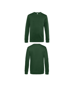 Donker groene King Sweater personaliseren met borduring of bedrukking – sterke kwaliteit en mooie pasvorm, professioneel geborduurd en bedrukt door PANTR. in Wevelgem.