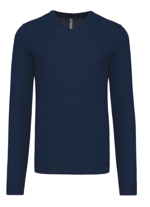 Gebreide v-neck trui met initialen
