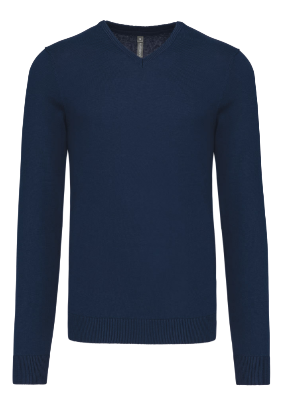Gebreide v-neck trui met initialen
