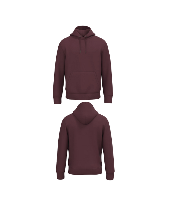 Bordeaux Premium Hoodie personaliseren met borduring of bedrukking – ecologisch materiaal met een luxe uitstraling, professioneel geborduurd en bedrukt door PANTR. in Wevelgem.
