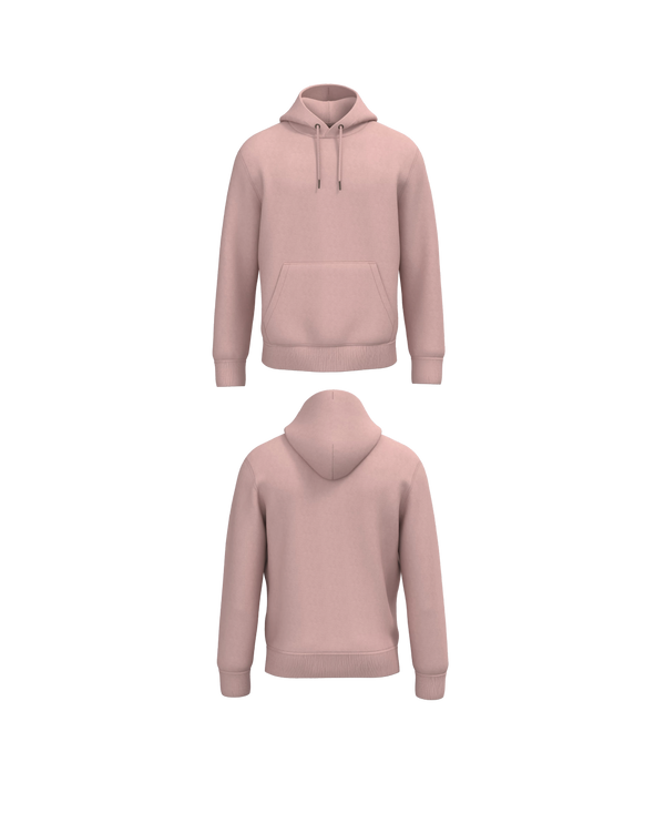 Licht roze Premium Hoodie personaliseren met borduring of bedrukking – ecologisch materiaal met een luxe uitstraling, professioneel geborduurd en bedrukt door PANTR. in Wevelgem.